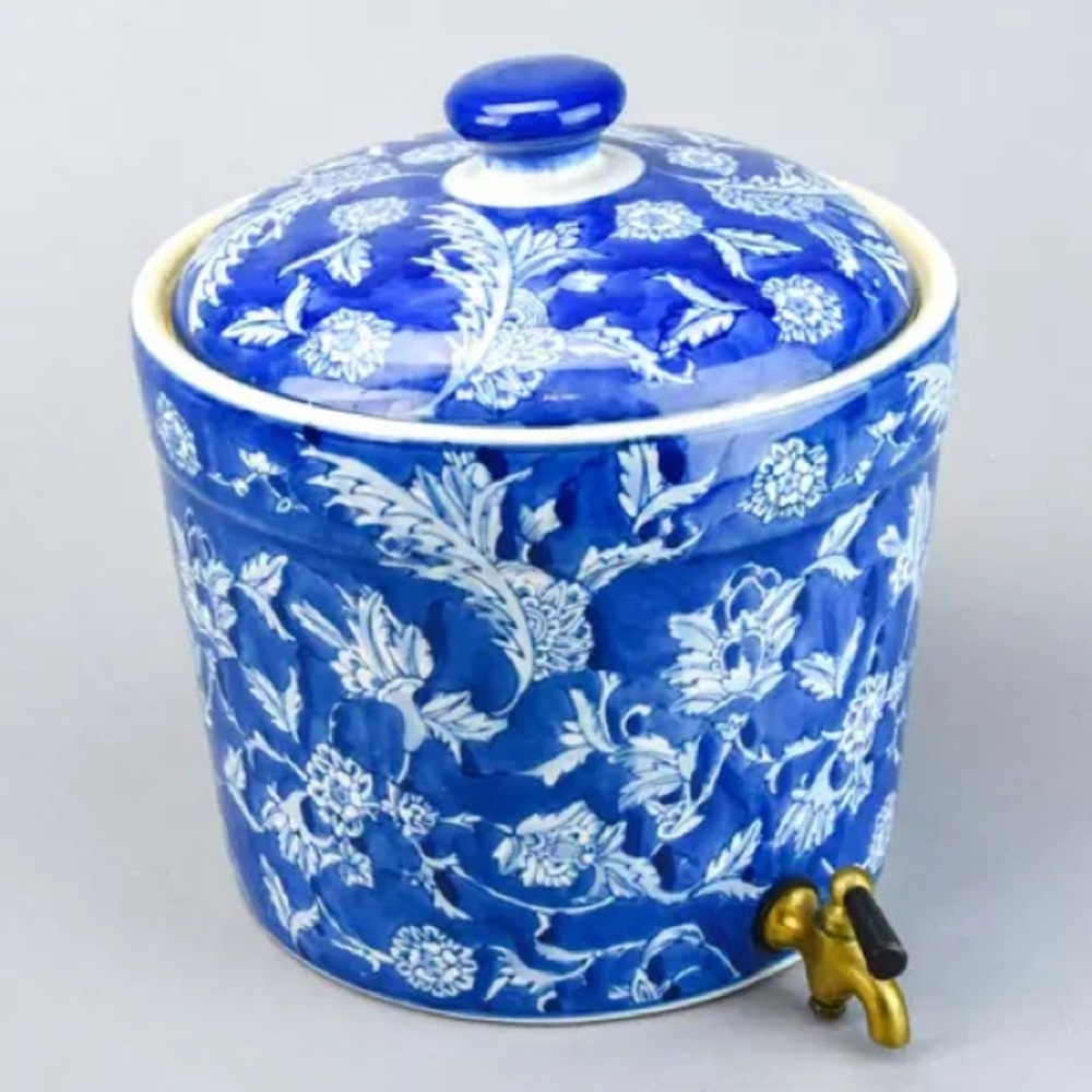 NANTUCKET Chinoiserie Floral Ceramic Beverage Dispenser, Excellent Condition - Picture 6 of 6
